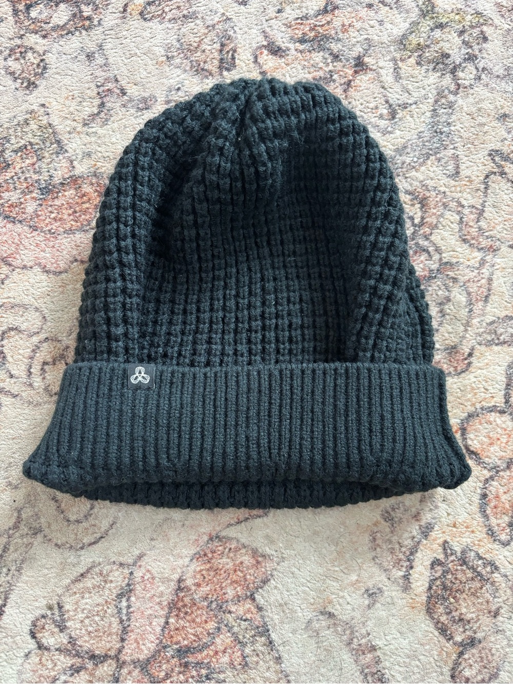 TNA Black Waffle Knit Beanie NEW